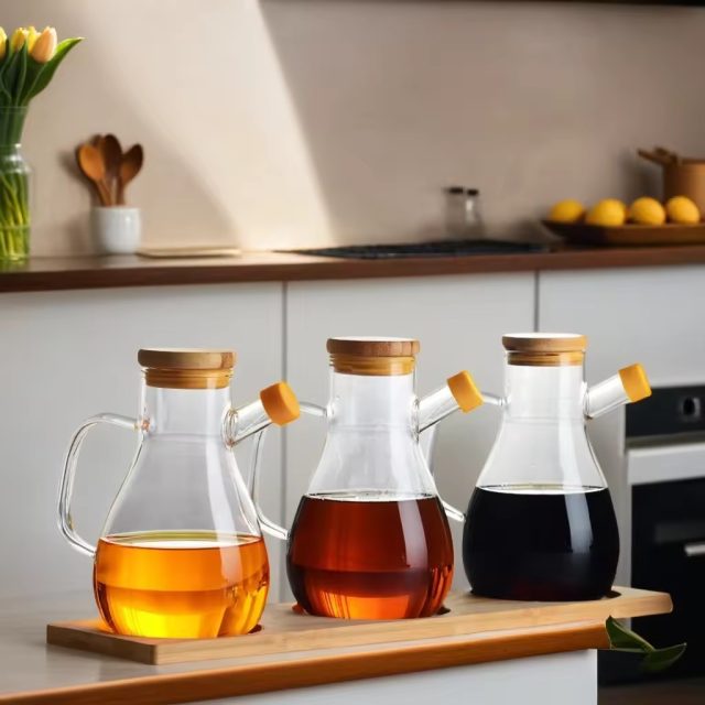 Dust cover environmentally friendly glass pot vinegar bottle 4 Dust cover environmentally friendly glass pot vinegar bottle 4