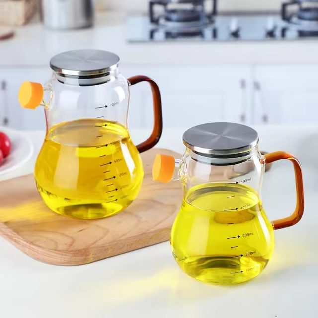 Glass storage kitchen tools oil and vinegar bottles 1 1
