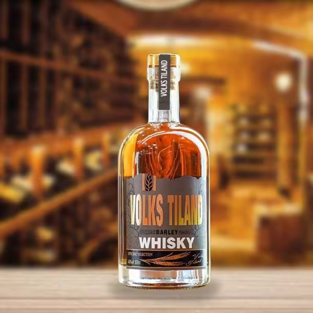 A glass bottle of pine wine with a cork stopper 5