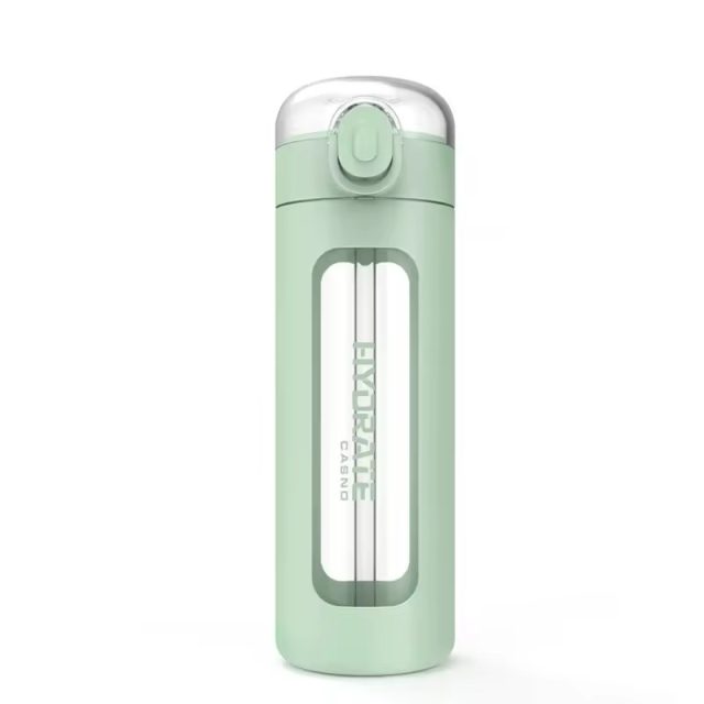 Bamboo covered silicone covered glass water bottle 3 1 Bamboo covered silicone covered glass water bottle 3 1