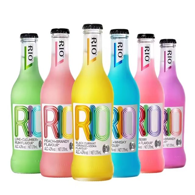 Cocktail juice glass beer bottle 2