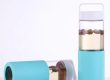 Customized glass water bottle with protective cover 2