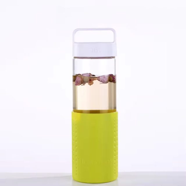 Customized glass water bottle with protective cover 3 Customized glass water bottle with protective cover 3
