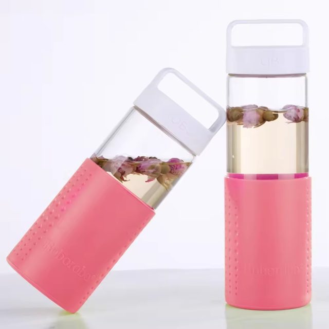 Customized glass water bottle with protective cover 5 Customized glass water bottle with protective cover 5