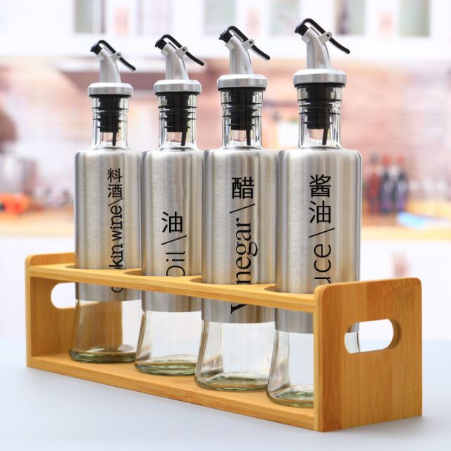 Glass Cooking Olive Oil Bottle 4 Glass Cooking Olive Oil Bottle 4