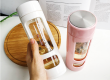 Matte glass water bottle frosted gradient color 1