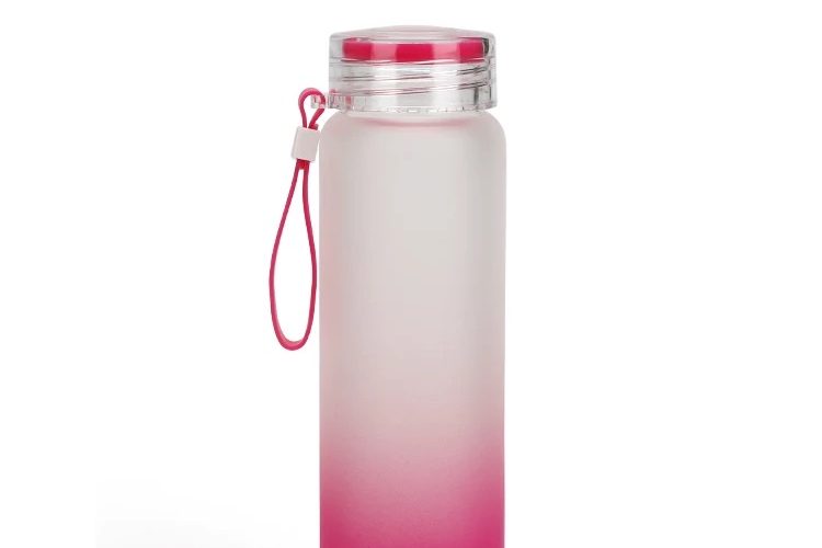 Matte glass water bottle frosted gradient color 1 Matte glass water bottle frosted gradient color 1