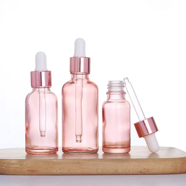 Rose gold essential oil glass dropper bottle 2 Rose gold essential oil glass dropper bottle 2
