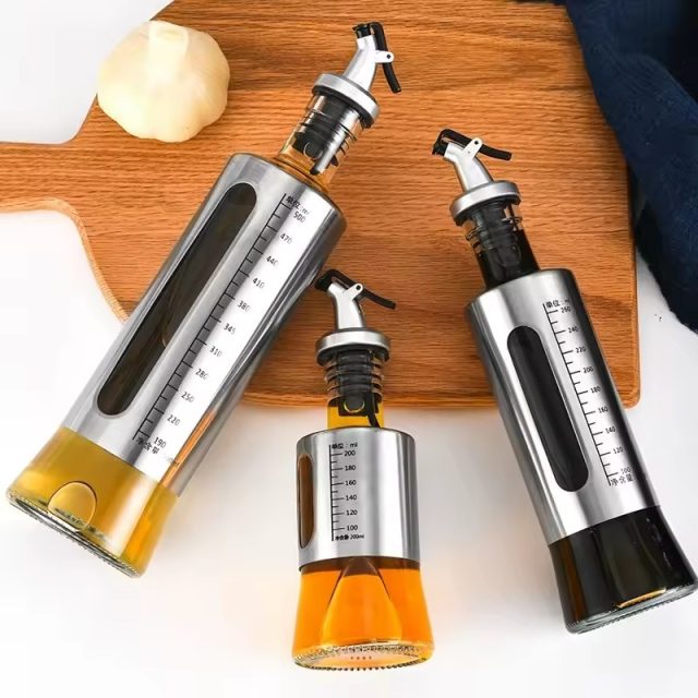 Stainless steel oil pot glass bottle 3 Stainless steel oil pot glass bottle 3