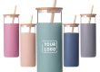Straw silicone protective cover with bamboo cover 2
