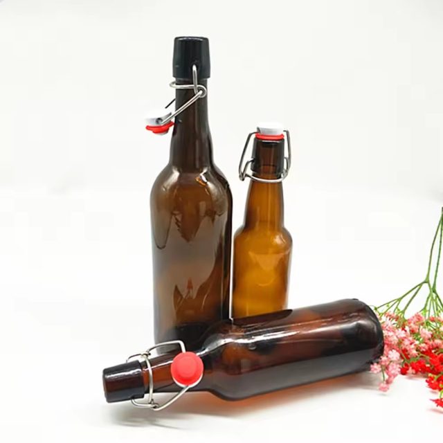 Swinging cap sealed glass beer bottle 6 Swinging cap sealed glass beer bottle 6