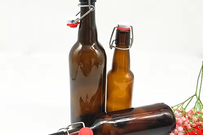 Swinging cap sealed glass beer bottle 6 Swinging cap sealed glass beer bottle 6