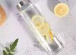 reusable high borosilicate glass water bottle with lid 6