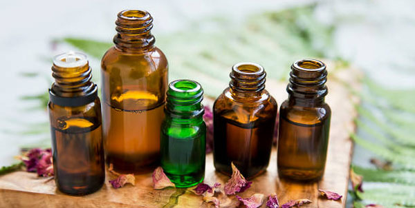 Oil bottles banner